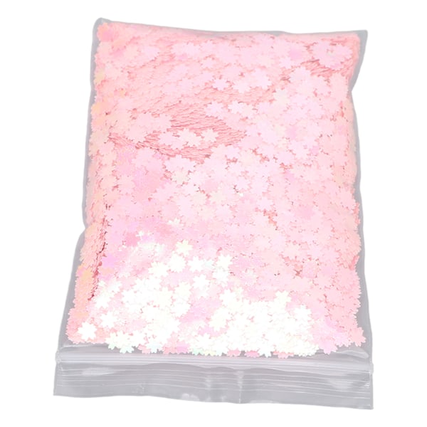 Nagelkonst Glitterflingor Körsbärsform Glimmande Manikyr Dekoration Pailletter för Nagelsalong Rosa 50g