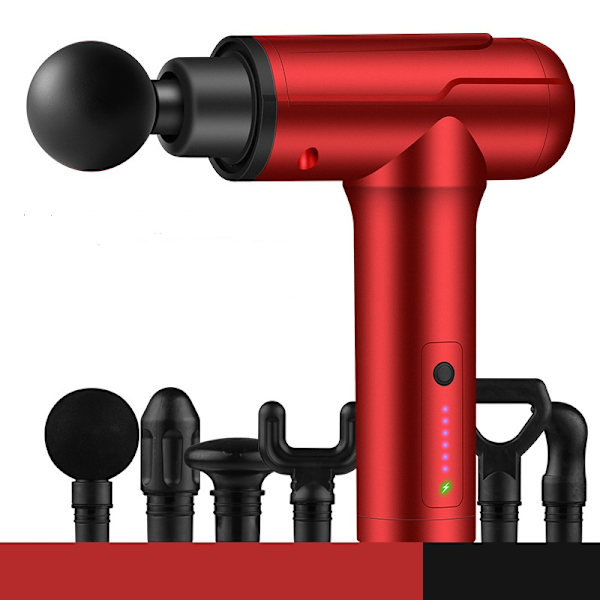 Muskelmassager med LED-laddningsindikator, 6 massagehuvuden