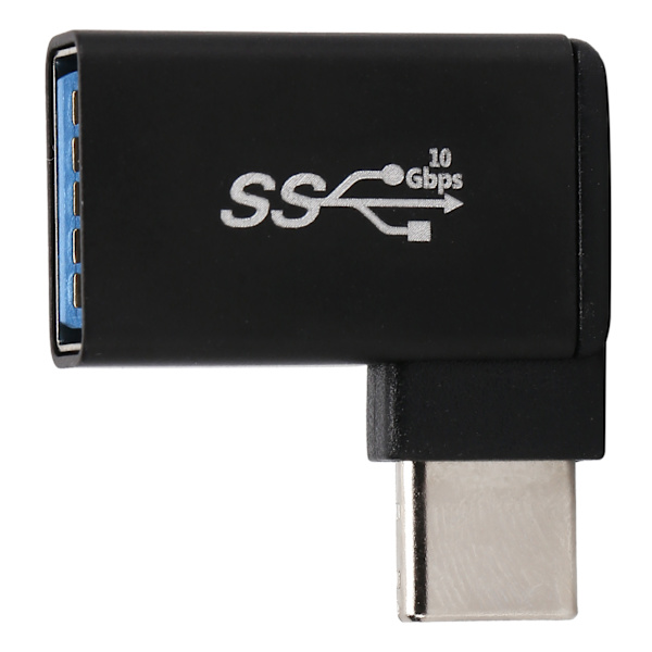 90 Graders USB 3.0 Honkontakt till USBC Han OTG-adapter Stöd för höghastighetsdatasykronisering Snabbladdning