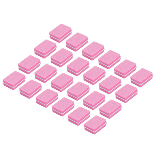 30 st Mini Nagelfil Professionell Bärbar Hemma Salong Nagelfilning Slipblock Manikyr Verktyg Rosa