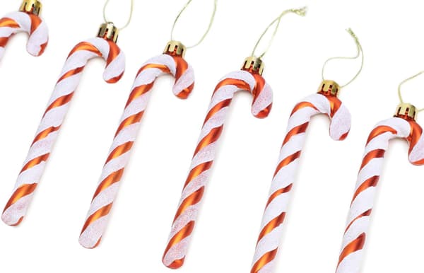 6-13 cm glittriga pepparkaksformade julgransdekorationer 6 st