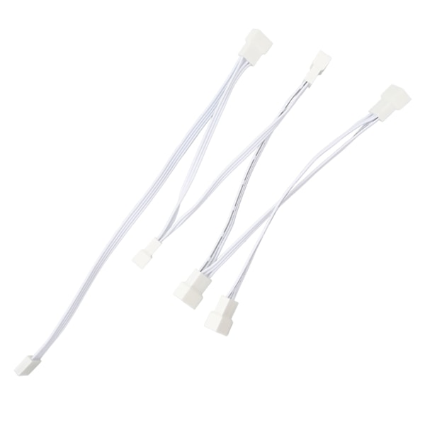 PWM Fläktdelare Kabel 1 till 6 Konverter Adapter Linje Förlängningskabel med 4-polig Kontakt