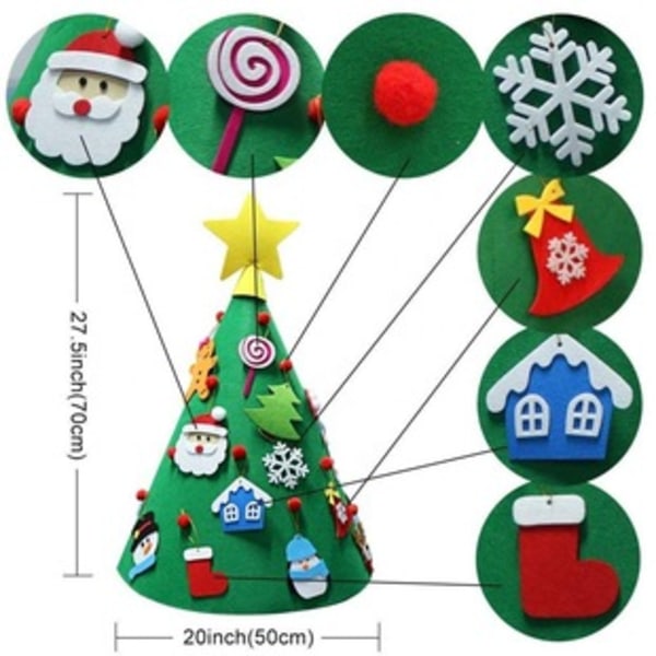 Filt Christmas Tree DYI Stereo Christmas Tree Christmas Holiday Pendant G