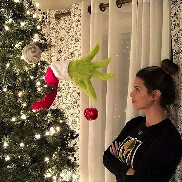 Grinch julgransdekoration armhuvud
