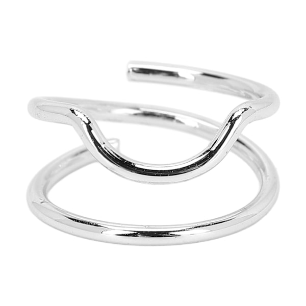 Indexfingernagelring Vintage Metall Nagelhuv Cover Ring Fingernagel Nagelsmycke Charm för Kvinnor Flickor 3046 Vit