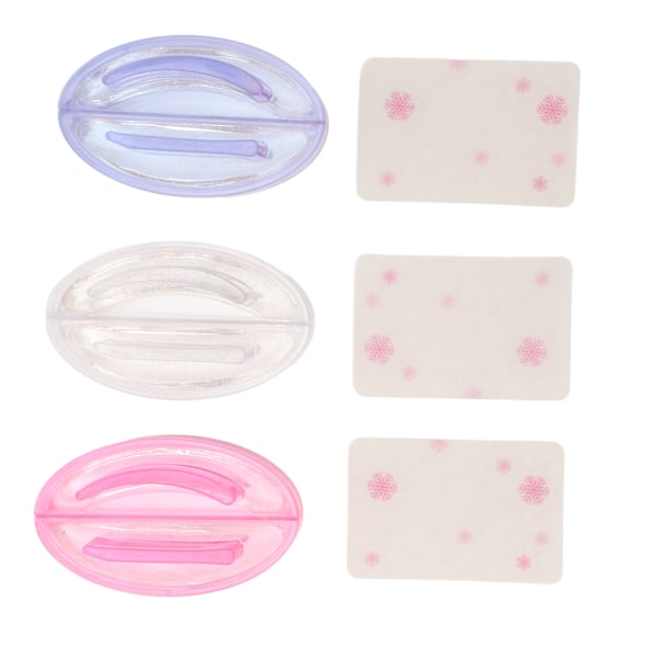 3-pack Nagelkonststämpelset med Olika Mönster Mjuk Silikon Manikyrstämplingsverktyg för Nagelsalong