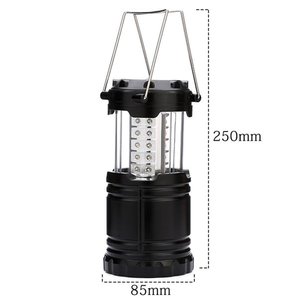 Solcellsdriven LED-lykta USB-laddningsbar Tältlampa
