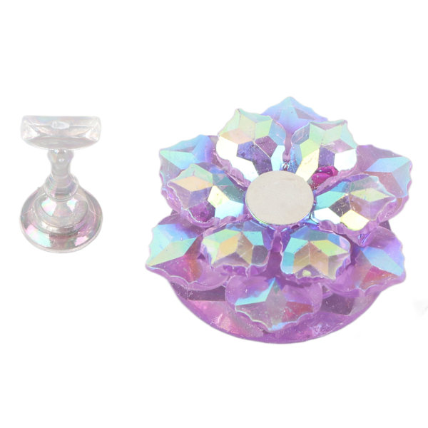 Nageltipsställ DIY Magnetiskt Nagelövningsdisplayställ för Falska Nageltips Manikyrverktyg Lila