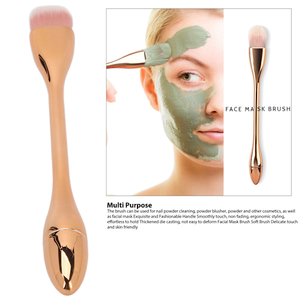 Nageldammborste Mjuk Fiber Delikat Beröring Hudvänlig Utsökt Multifunktionell Borste för Makeup Mask Roséguld