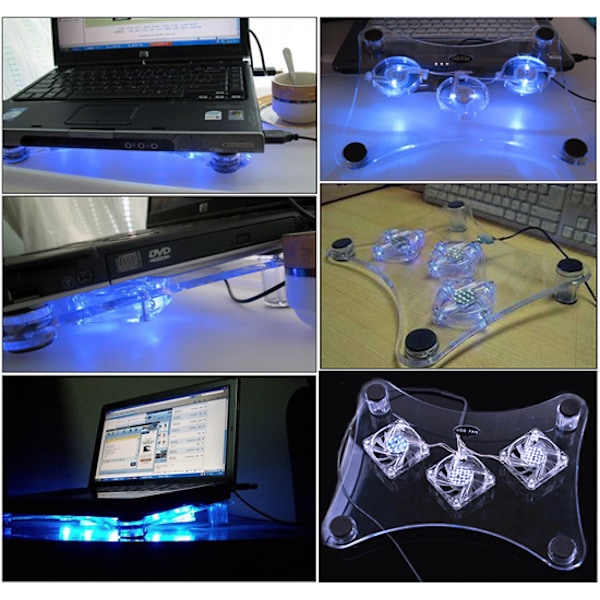 Kylplatta för Laptop, Ps5, Ps4, Xbox X, Xbox One Transparent