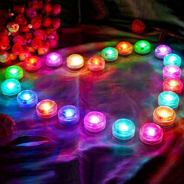 LED Mini Ljus Vattentäta RGB Teeljus Multicolor