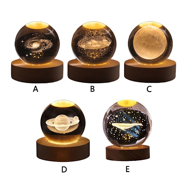Kristallkula LED Nattlampa Bas Ornament