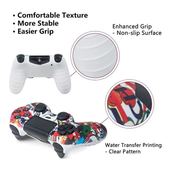 PS4-spelkontroll silikon grepp skyddande fodral