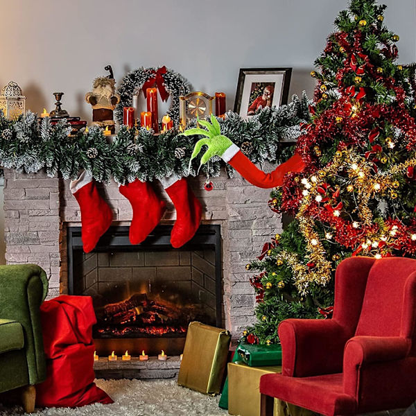 Grinch julgransdekoration armhuvud