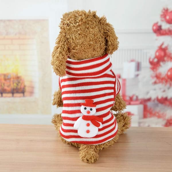 Hund klassisk randig tröja jul husdjur