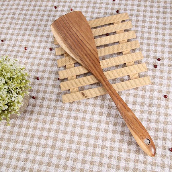 Naturlig Träspatel Vändare Stekspade Matlagning Köksredskap Spatel (31,5*7,5cm)
