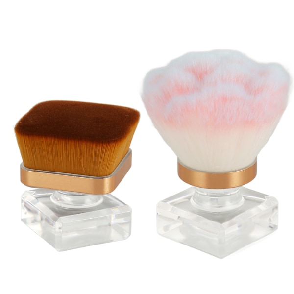 Sminkborste Set Flat Top Foundation Blomma Form Fluffig Puderborste Kosmetika Foundation Puder Verktyg med 2 st Förvaringsfodral