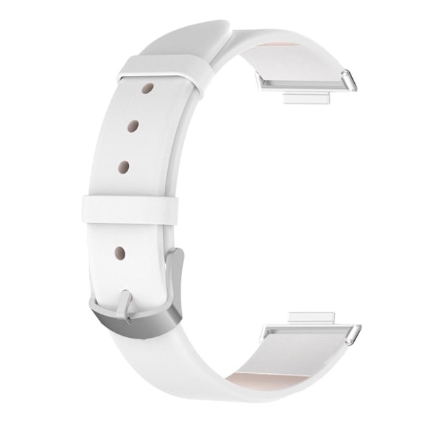 Smartwatchband i Läder, Vit, Bekväm, Justerbar, Ersättningsdel för Watch FIT2