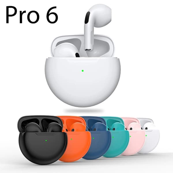 Pro6 Trådlösa Bluetooth-hörlurar TWS Sport Hörlurar Kompatibla med Android och iPhone Purple;