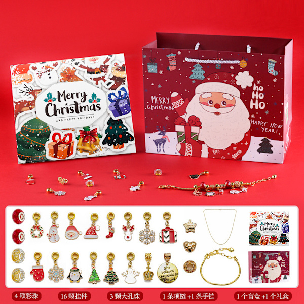 Julkalender Blind Box DIY Kreativ Barnarmband Tillbehör B