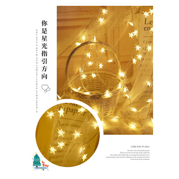 6m LED String Lights Juldagen Camping Dekorativ Lights