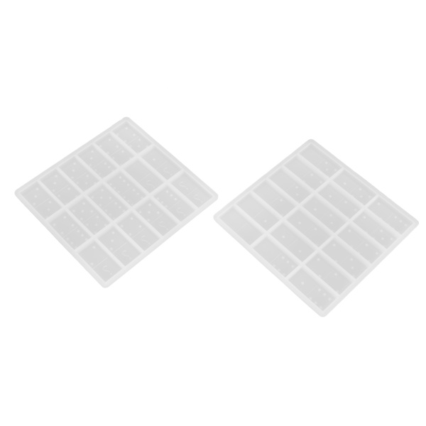 Silikonform Domino Resin Gjutform Spegel Handgjord Silikonform för DIY Personliga Dominobrickor