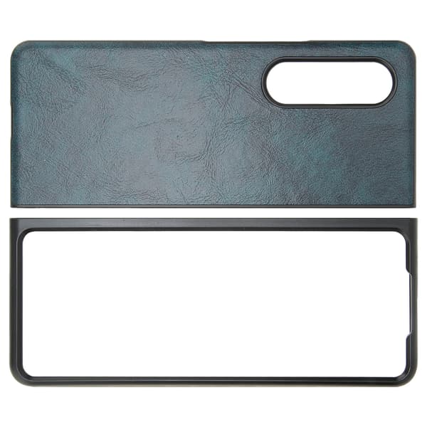 Fodral i läder för Galaxy Z Fold 3, dammsäkert, vikbart, mörkgrönt