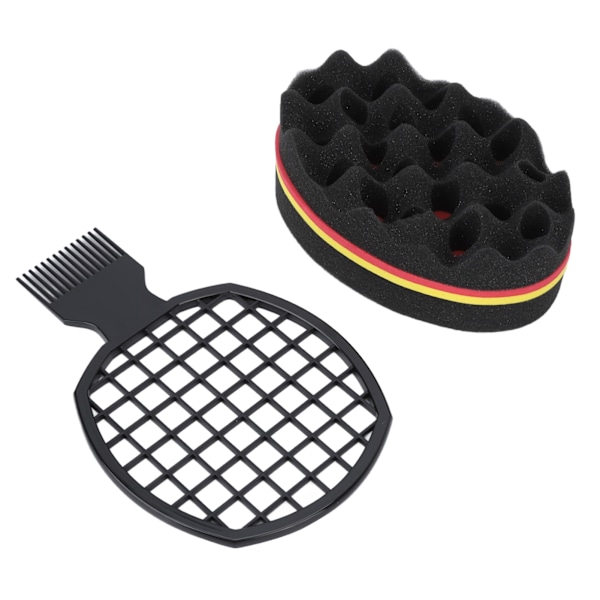 2-pack Barber Salon Hårcirklar Kam Mjuk Flexibel Hårsvamp Frisörverktygssats för Blött Hår