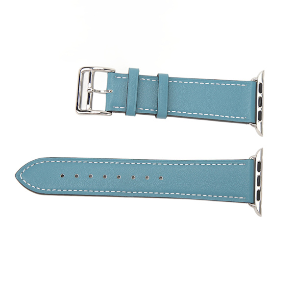 Smartwatchband, Armband i Läder, Smartwatchtillbehör för IOS Watch Series SE 8 7 6 5 4 3 2 1 42mm 44mm 45mm Blå