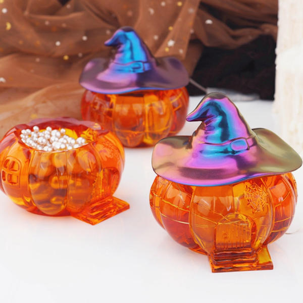 2st 3D Halloween Pumpa Silikonform för Förvaring