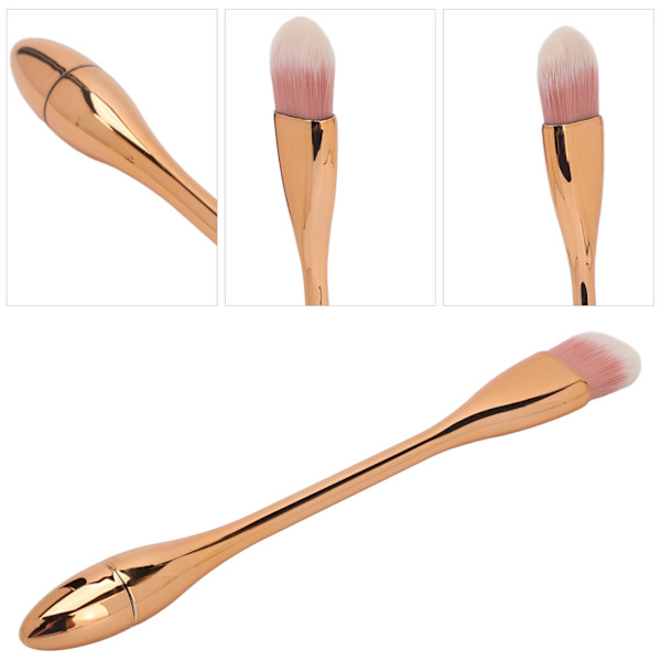 Nageldammborste Mjuk Fiber Delikat Beröring Hudvänlig Utsökt Multifunktionell Borste för Makeup Mask Roséguld
