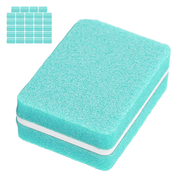 30 st Nail Buffers Professionell Salong Mini Bärbar Nagelfilningsslipblock Manikyrverktyg Grön
