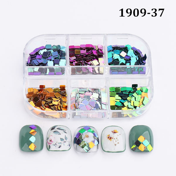 3 st Nail Glitter Magic Mirror Aurora Iridescent Puder Pärlpuder 20