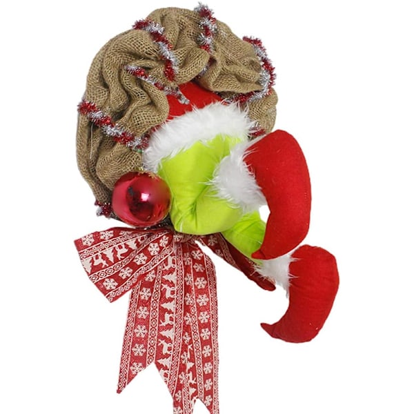 Stecto Grinch Krans, Julkrans, Hur Grinchen Stjäl Burlap Julkransen L
