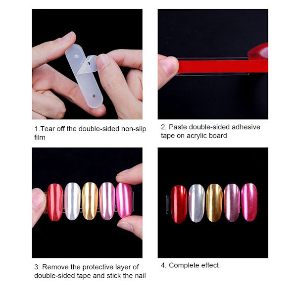 10 st Nail Art Akrylremsor Display Transparent Manikyr DIY Nagelsalong Tillbehör 10 st