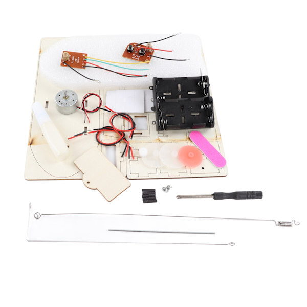 Träbåt Vetenskapsexperiment Kit Batteridriven Fjärrkontroll Pedagogiskt Vetenskapsexperiment Kit Över 6 År
