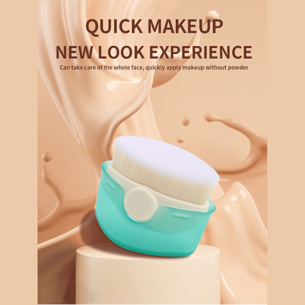 Nageldammborste Bärbar Mjuk Damm Pulver Avlägsnande Rengöringsborste för Makeup Manikyr Grön