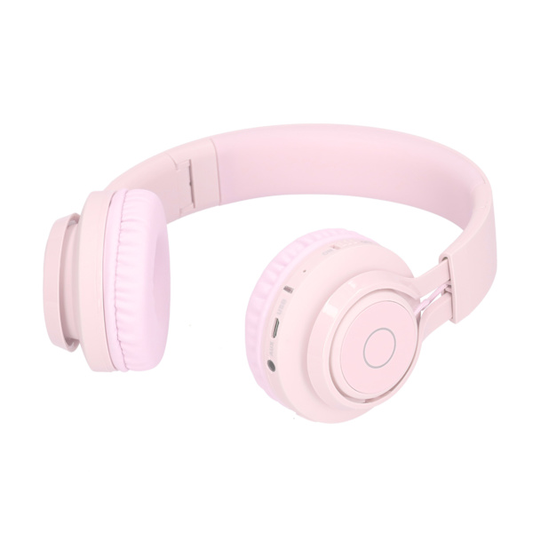BT06C Barn Bluetooth-headset LED-ljus Stereo Vikbart Hörselskydd Trådlösa Hörlurar Rosa