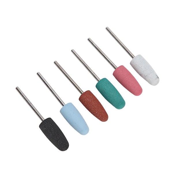 6 st Nailborrbitar Nagelkonstborr Manikyr Sliphuvud Nagelfinering Bits Tillbehör08