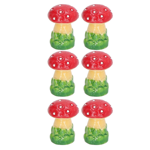 30 st Miniatyr Svampfigurer Söta DIY Harts Mikrolandskap Trädgård Miniatyr Svamp Ornament