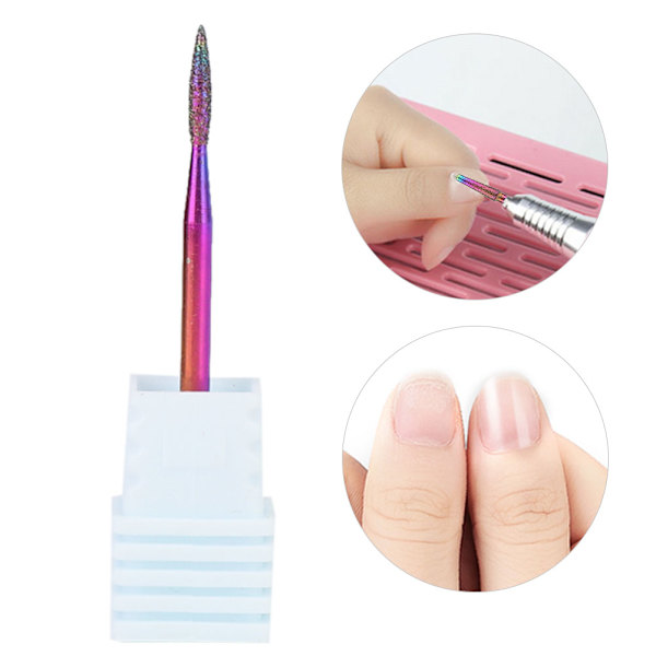 Nagelkonst Elektroplätering Emery Legering Borrbitar Manikyr Pedikyr Nagelpolering Tillbehör V4