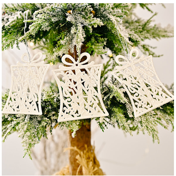 Juldekoration Julsnöflinga Julgranhänge Julgodis Krycka Klockhänge 2 (3 Pieces Per Pack)