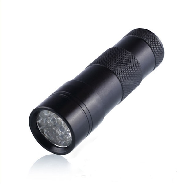  ficklampa 12LED ficklampa UV-pengar detektor Nagellampa Lila ljus 12LED Purple Black