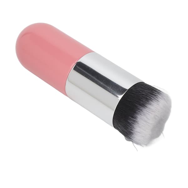 2 st Flytande Foundationborste Tät Fluffig Hår Makeupborste för Rouge Pressat Puder Rosa Guld Rosa Silver