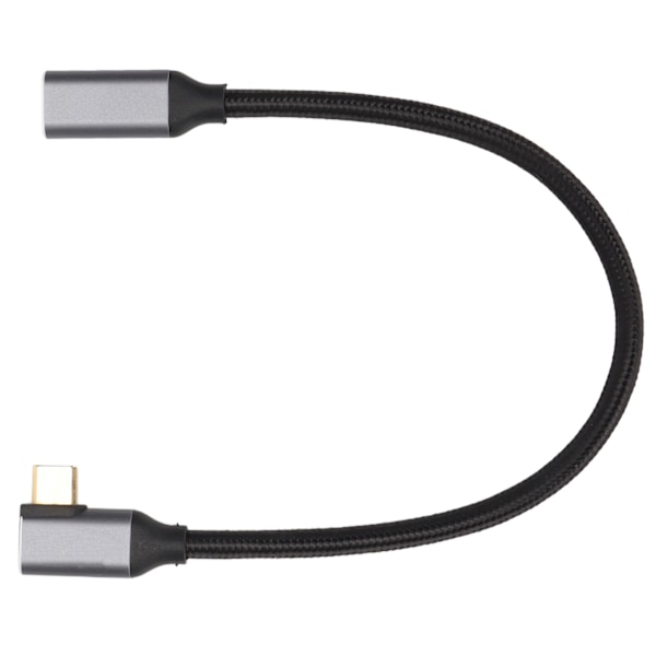 4K 100W PD 5A Höger Vinkelböj 90 Grader Gen 2 USB3.1 Typ C Hane till Hona Förlängningskabel 25cm