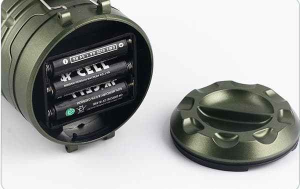 Campinglampa med LED, Grön