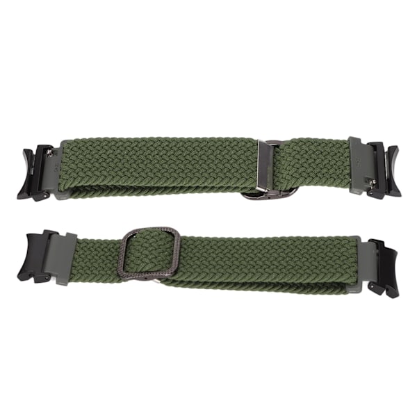 Armbandsband Elastiskt Nylon Flätat Justerbart Armband Klockband för Galaxy Watch 4 Militärgrön