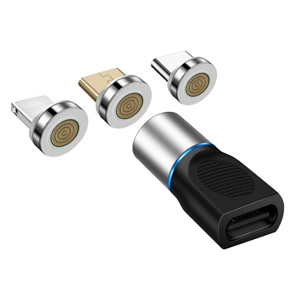 USB Type C Magnetisk Adapter 360° Roterande Magnetisk Telefonkabel Adapterkontakt