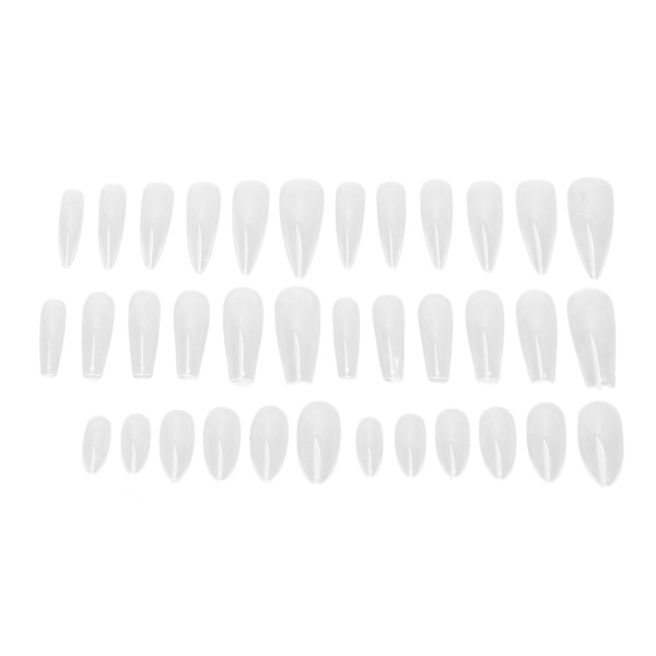 360 st Frosted Naglar Spetsar Kista Mandel Stiletto Forma Full Cover Klar Lång Lätt Falska Naglar
