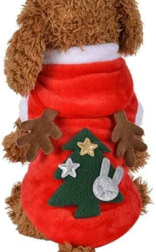 Juldräkt för hund och katt, mjuk och tjock